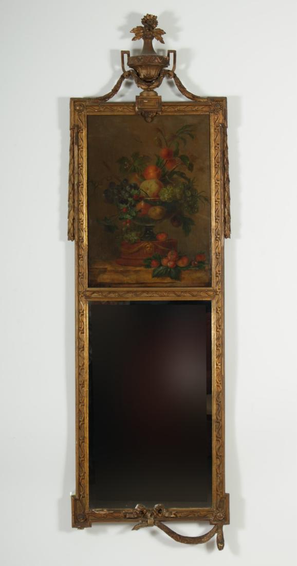 Louis XVI Style Gilded Trumeau Mirror, 19th C. (1 of 4)