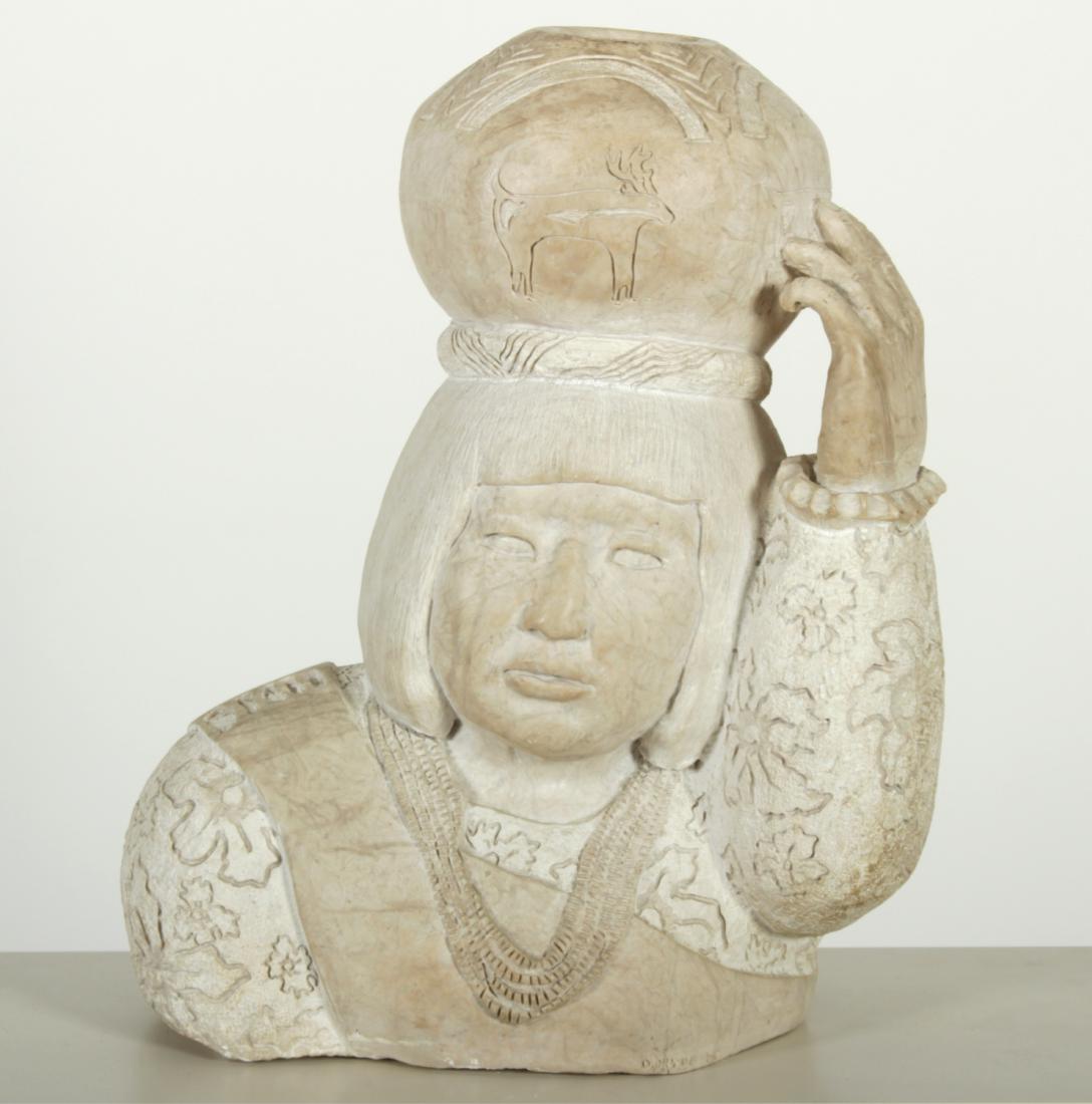 Doug Hyde, b. 1946, Native w/ Basket on Head (1 of 6)