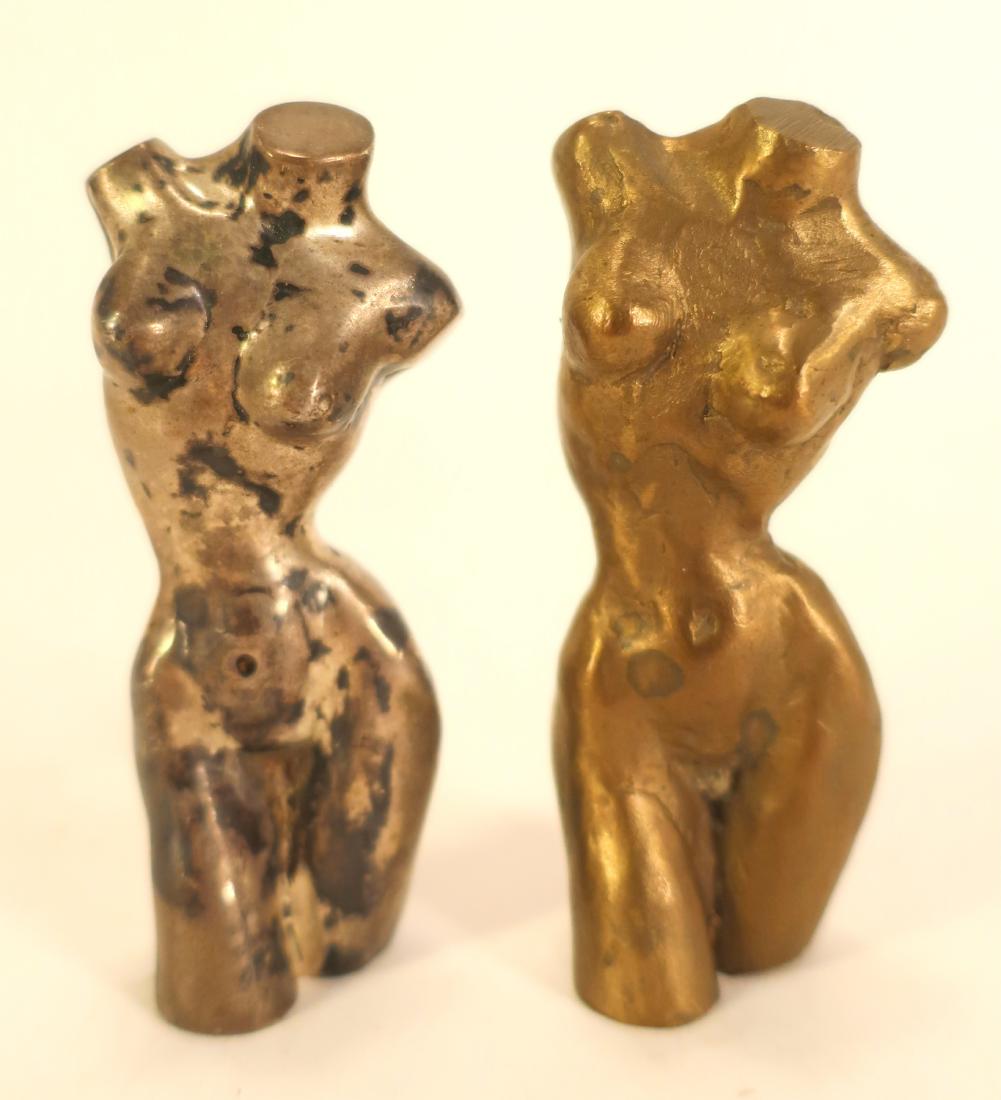 Fernand Fossagrives Two Female Nude Torsos Bronzes: Fernand Fossagrives, American born Paris, 1910-2003 Two Small Female Nude Torsos in bronze, each initialed or signed and numbered. PROVENANCE: the collection acquired through the late Lisa Fonssagrive