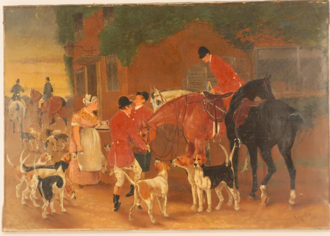 S. Martin British, Hunters and Hounds O/C 1893 (1 of 6)