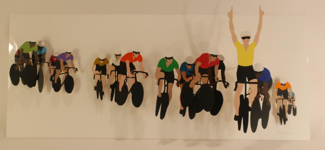 Carol Bassett, "Bikers" 2007, Mixed Media Collage (1 of 5)
