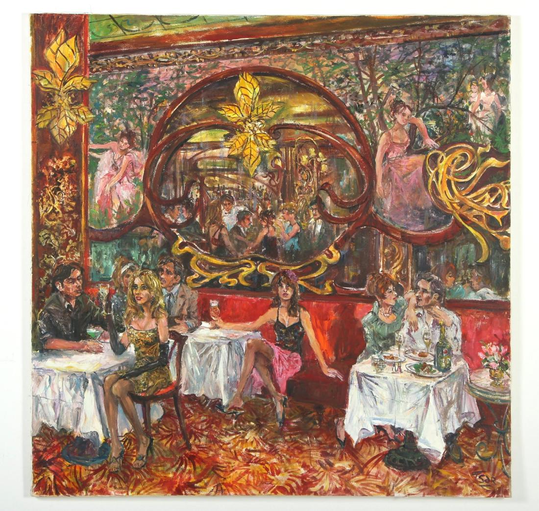 Val Tsar Ukr-Am b. 1952., Little Nymphs Large O/C (1 of 7)