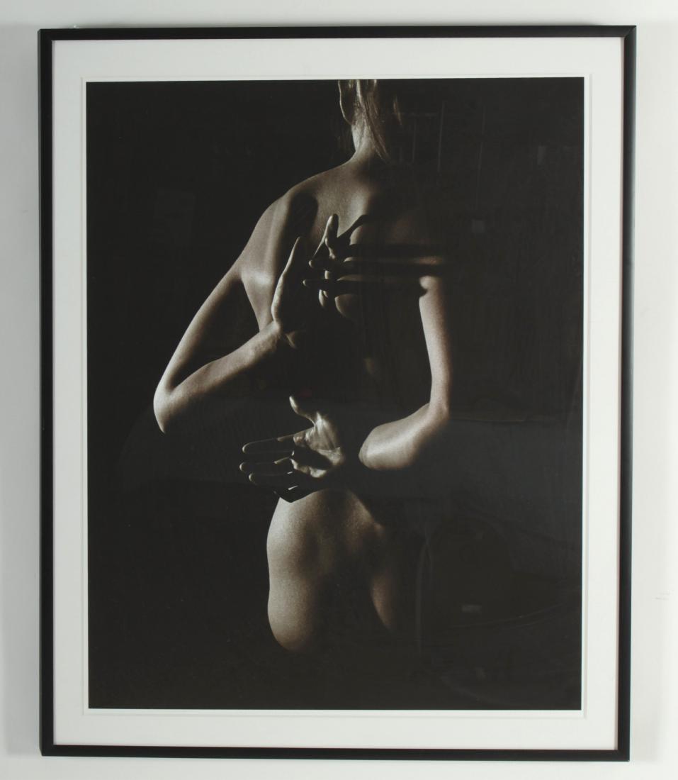 John R. Glover , Am., "Shadows" Nude Photograph: John R. Glover, Am., 1954 - 2018, "Shadows" nude photograph, accompanied by an award ribbon for the piece. Dimensions: 39 x 30" Property Title: John Rogers Glover , Photographer (1954-2018) . John Rog