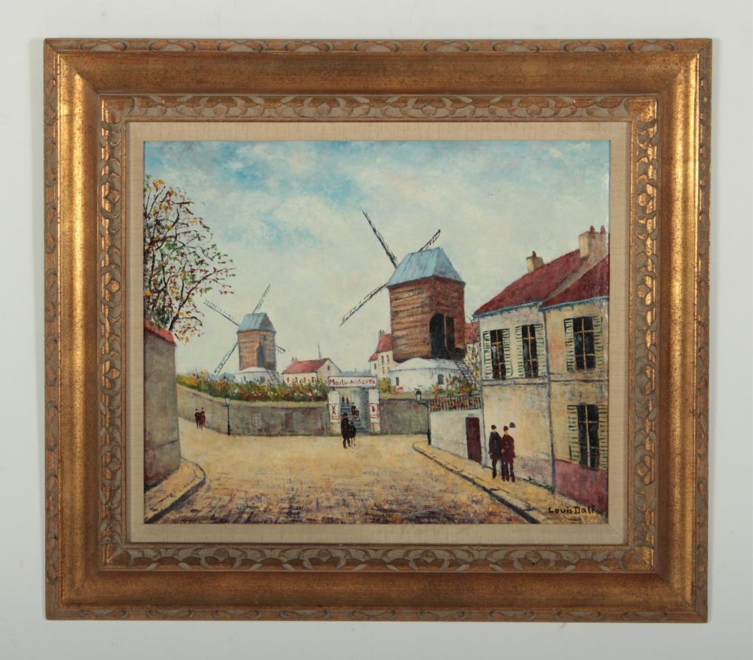 Louis Dali, Fr., Moulin De La Galette, O/C: Louis Dali, French, 1905 - 2001, Moulin De La Galette, O/C signed lower right DIMENSIONS: 15 x 18, F. 21 x 24 We encourage all bidders to obtain shipping quotes before placing bids. Property from the