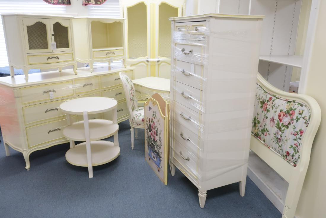 Huge French Provincial Painted Bedroom Set