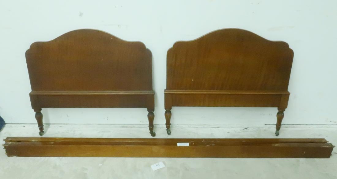 Small Walnut Day Bed: DIMENSIONS: 27" H x 30" W x 79" L We encourage all bidders to obtain shipping quotes before placing bids. Property from a Westchester County, New York estate (EPEN25-192) (WT)