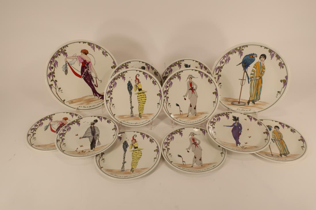 Villeroy & Boch "Design 1900" Salad, Dinner Plates: 10 salad/luncheon and 2 dinner plates DIMENSIONS: Salad 8" Dinner 10.25 We encourage all bidders to obtain shipping quotes before placing bids. (MIKA34433/12) (JP)