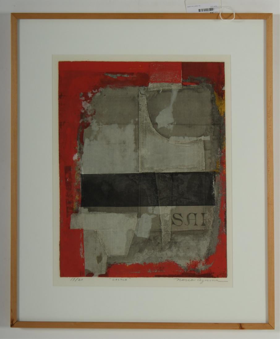 Norio Azuma, Jap. 1928-2000, Castle, silkscreen: "Castle", Silkscreen, 17/20, signed lower right, DIMENSIONS: Image: 17.5 x 13.5", Frame: 26 x 21" We encourage all bidders to obtain shipping quotes before placing bids. Property from the Milbank Art