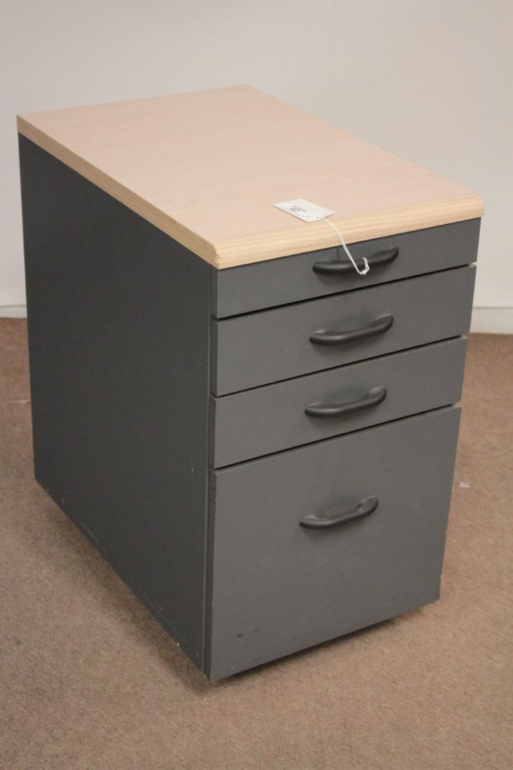 Laminate and Grey Metal Cabinet (1 of 2)