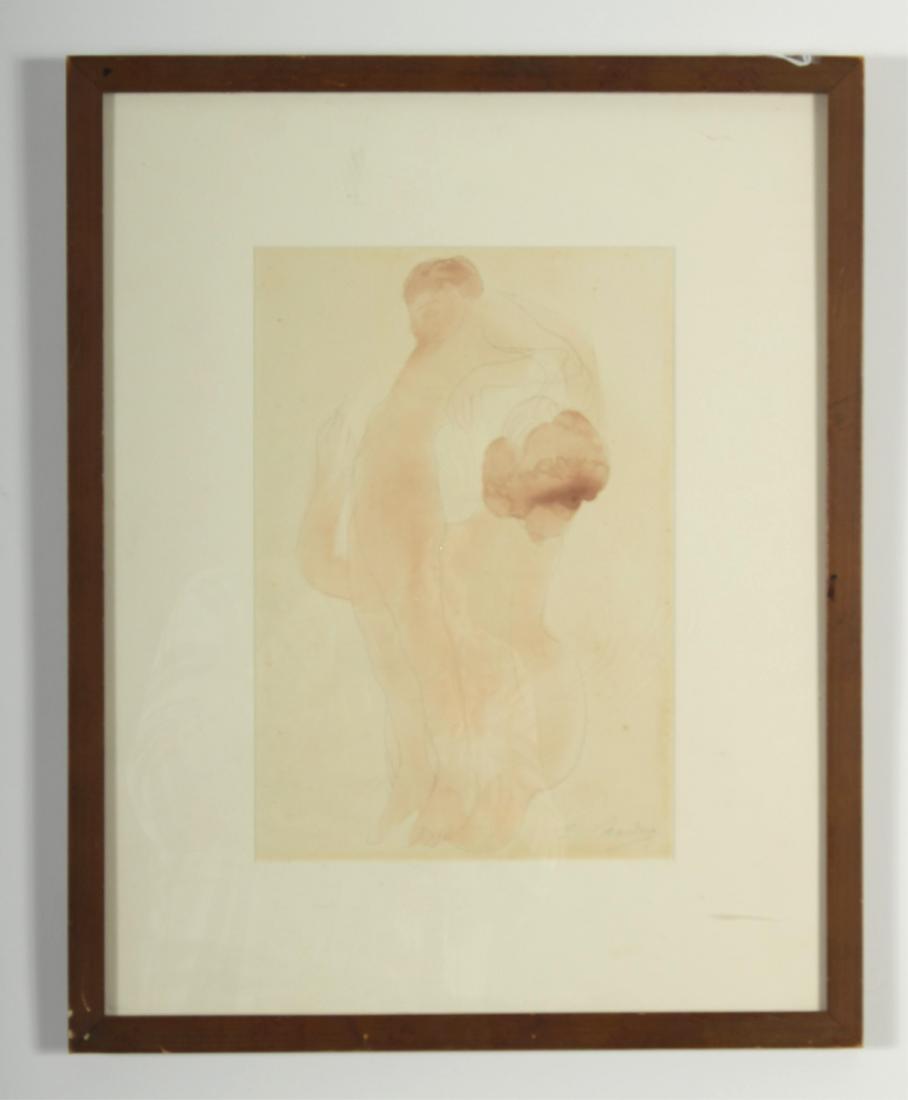 After Auguste Rodin "Nudes" Watercolor Study (1 of 5)