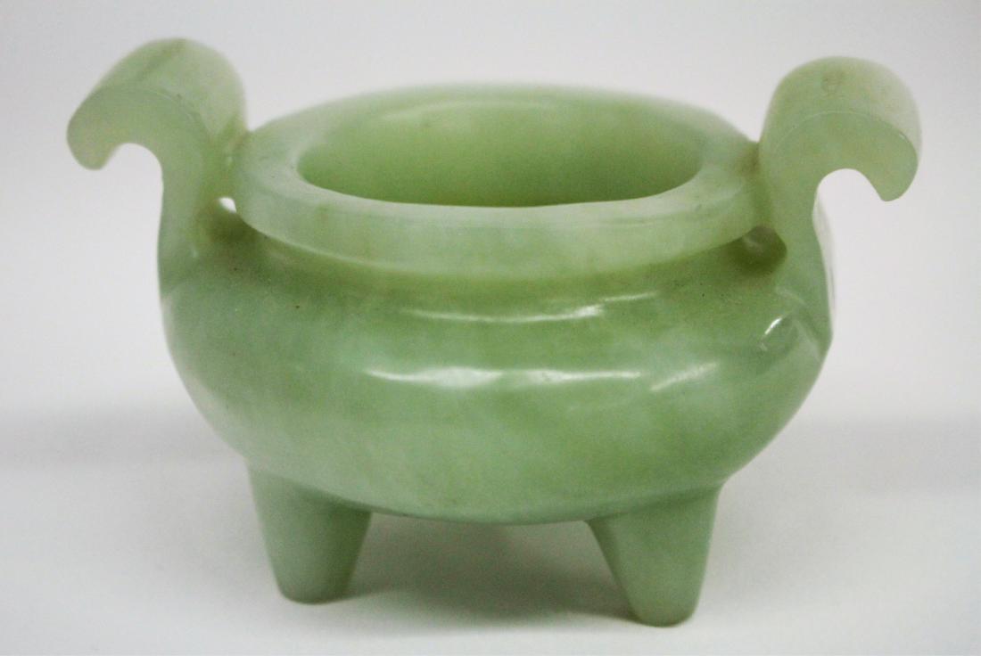 Chinese Small Celadon Jade Censor (1 of 2)