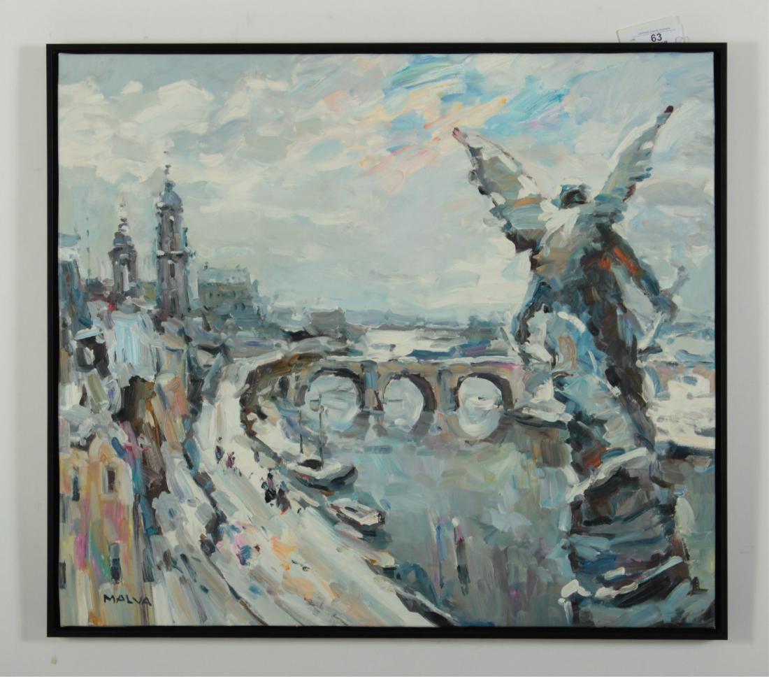 MALVA, Kurd./Syrian, Danube in Winter, O/C (1 of 2)