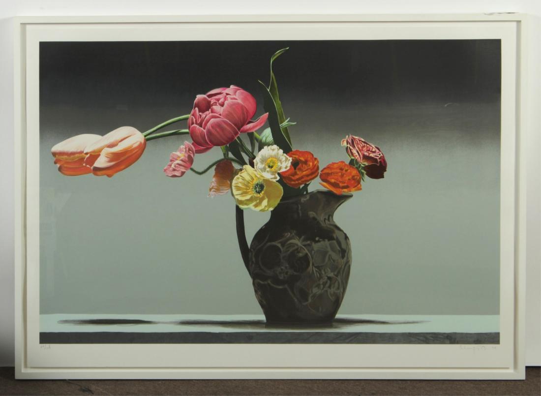 Ben Schonzeit, Wedgewood Lithograph, 1994: Ben Schonzeit (American B. 1942). Wedgewood Lithograph. Signed lower right. Dated 1994, edition 84/108 33.5 x 48.5 Framed: 36.5 X51 Property from the Millbank art collection