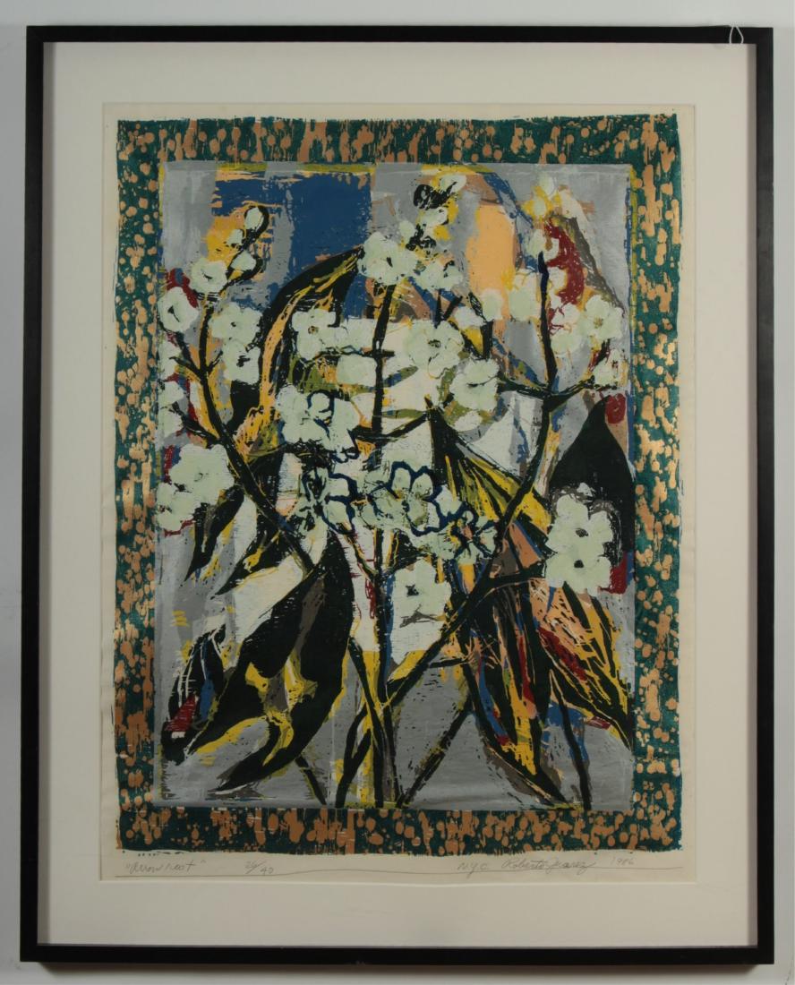 Roberto Juarez, "Arrow Root" Woodcut, 1986 (1 of 4)