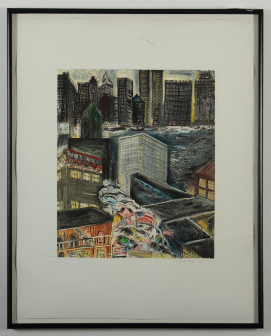 Lizbeth Mitty, City Scape Monoprint, 1989 (1 of 4)