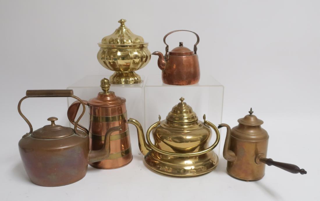 Vintage Brass and Copper Kettles, Dispensers (1 of 1)
