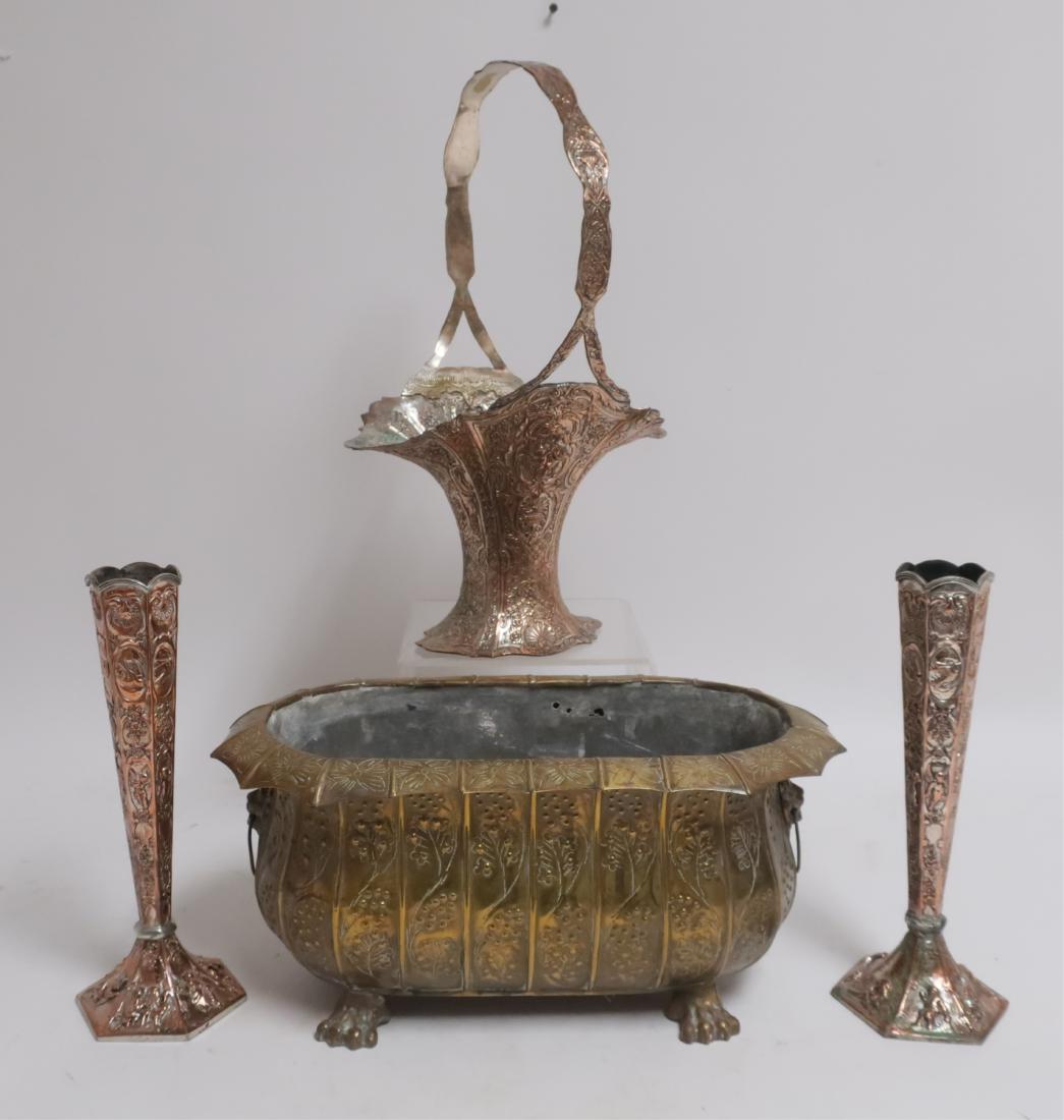 Vintage Brass Vases, Planters (1 of 3)