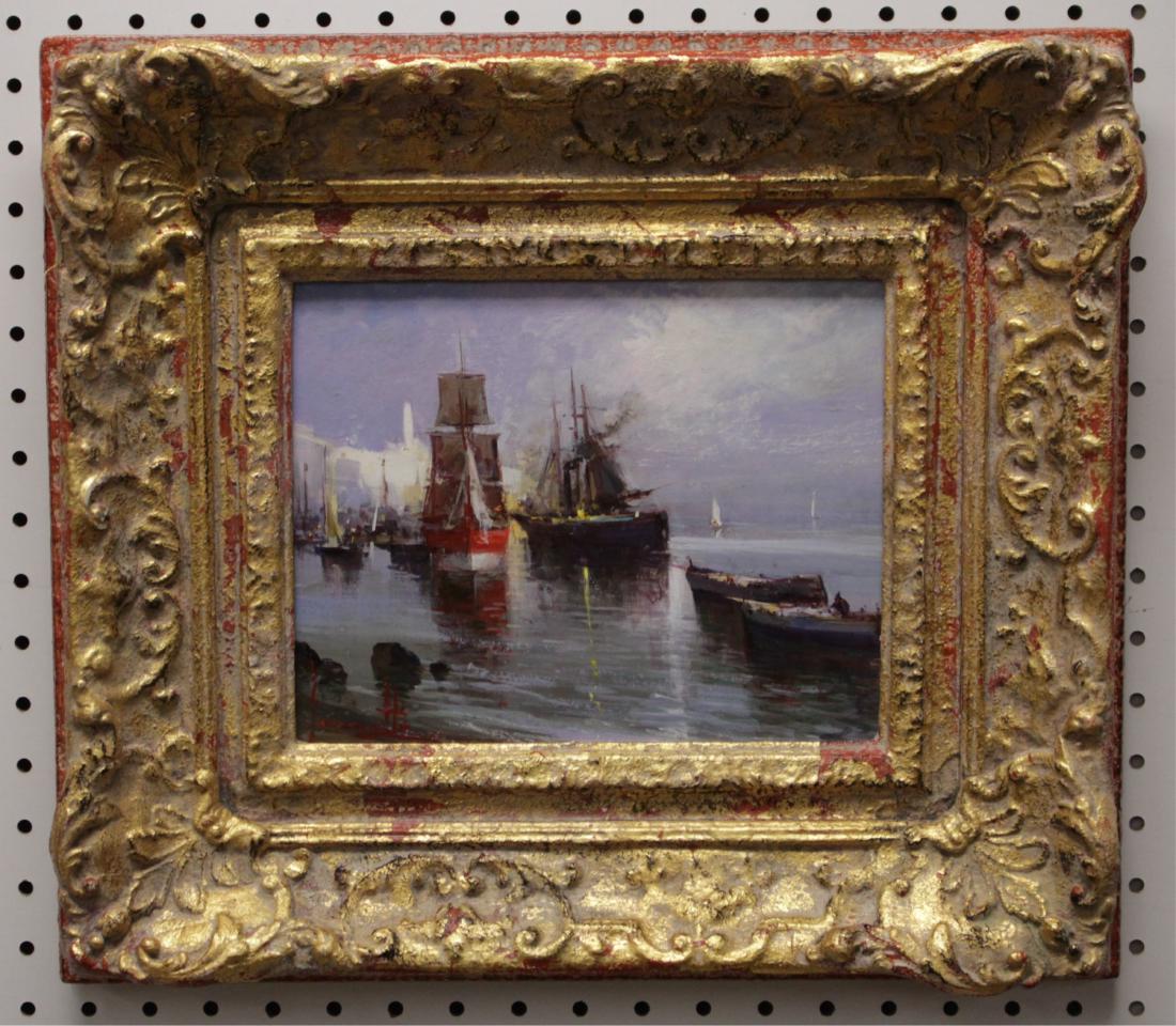 Claudio Simonetti, It., Moonlit Harbor, O/B (1 of 2)