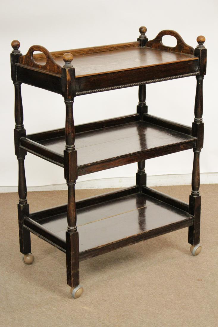 English Oak Dumbwaiter, 3 Tiered Tray Top (1 of 4)