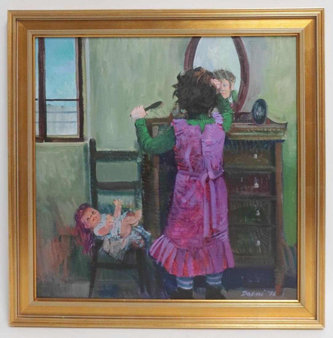 Pino Daeni, It., Girl in Mirror, O/C (1 of 2)