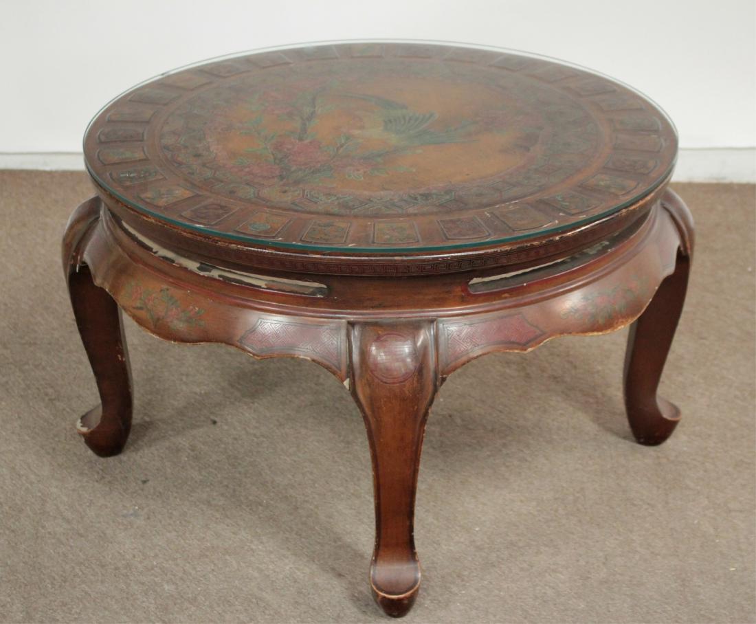 Asian 28" Round Cocktail Table (1 of 4)