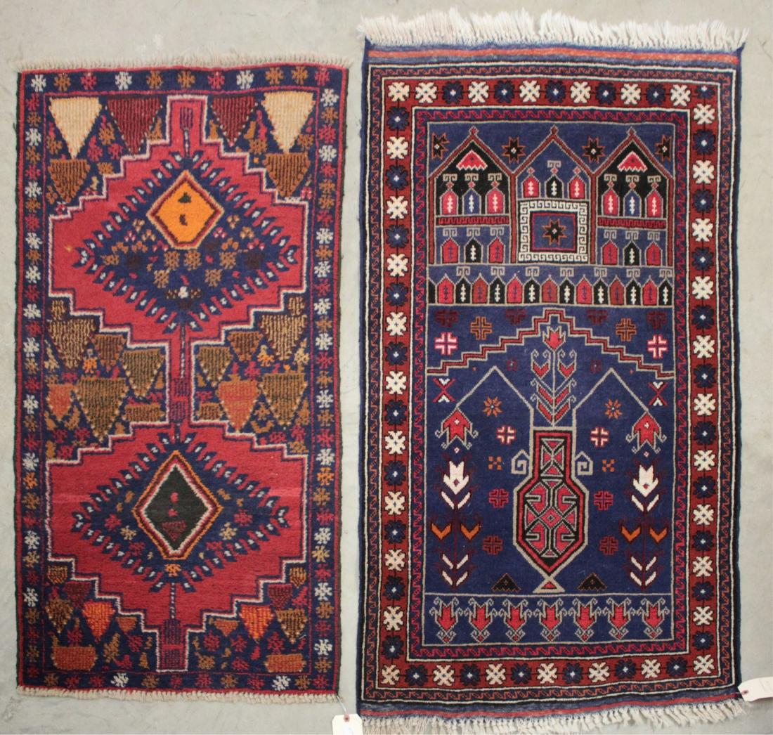2 Caucasian Hand Knotted Wool Area/ Prayer Rugs (1 of 2)