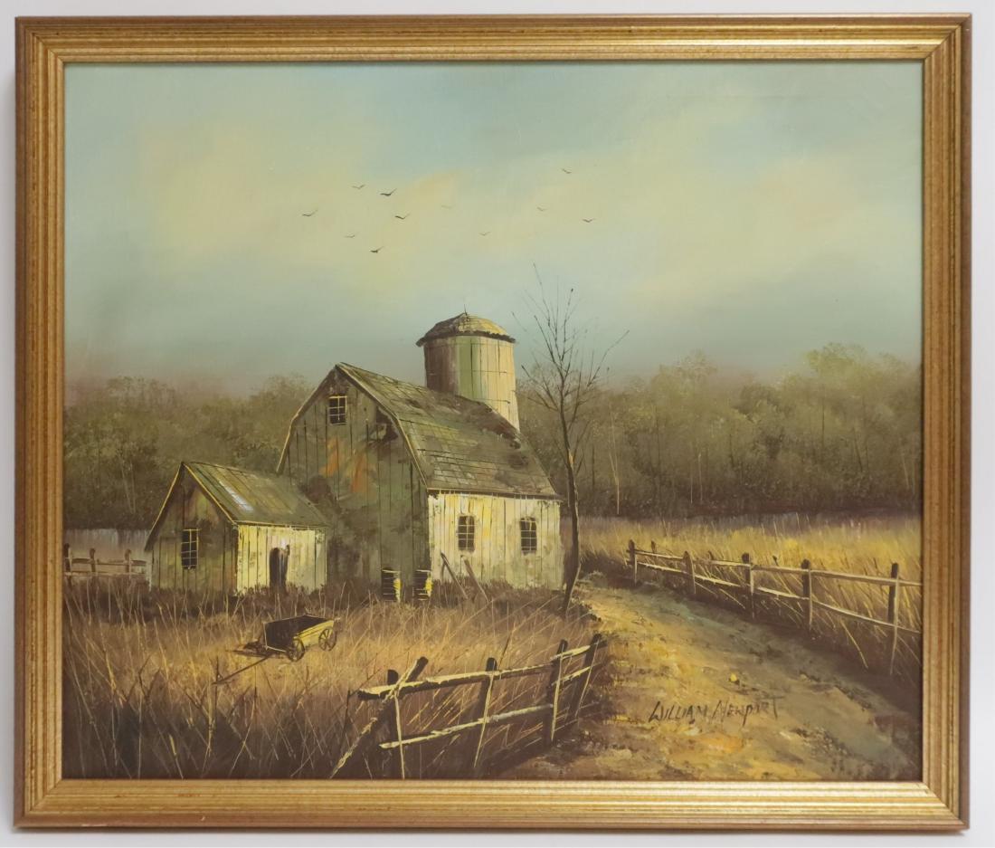 William Newport, Am.,20th C., Barn, O/C (1 of 1)