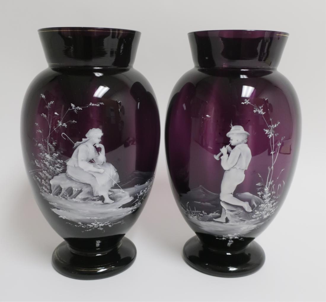 Pair of Mary Gregory Vases (1 of 2)