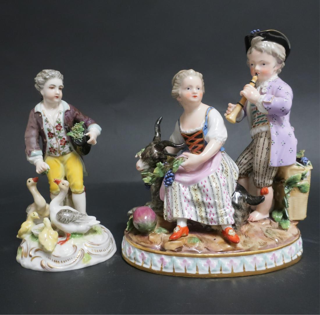 Meissen Porcelain Group & Single Figure (1 of 3)