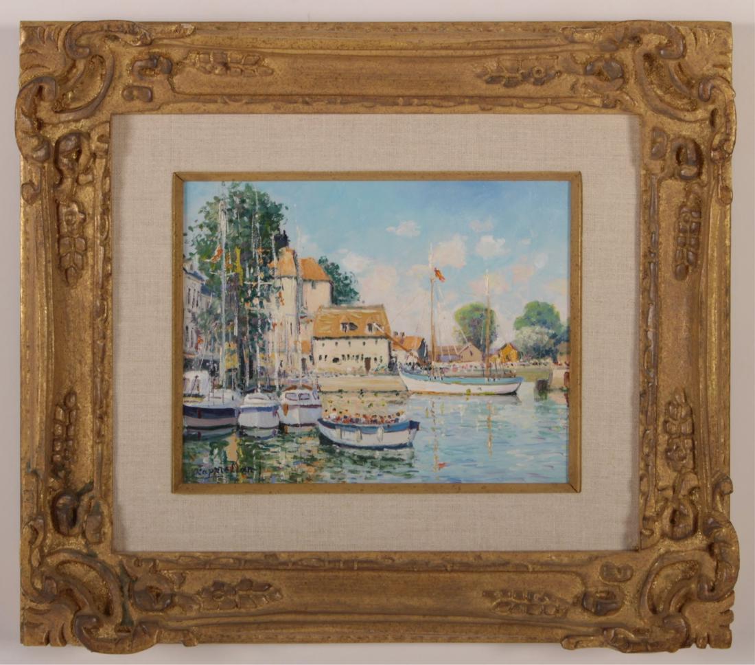 Yetuart Kaprielian b.1959, Honfleur Harbor, O/C (1 of 8)