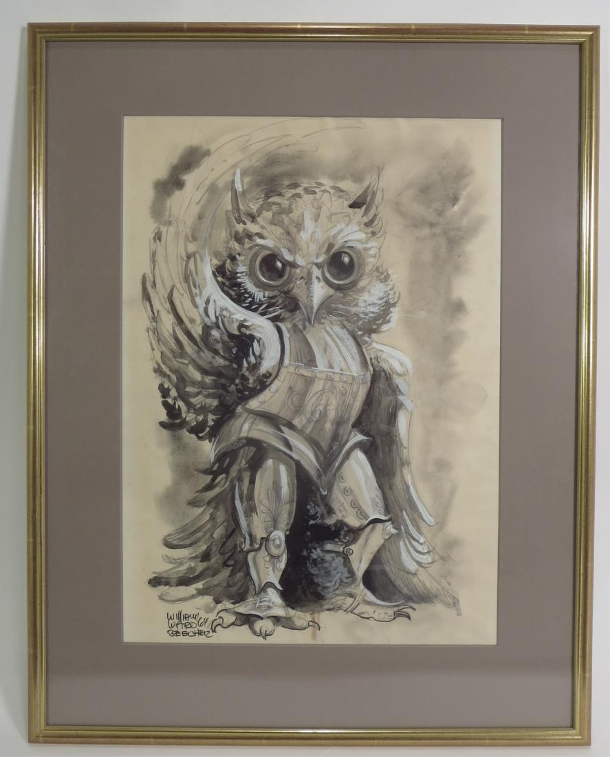 Wm Ward Beecher 1921-2006 Owl in Armor, Color M/M (1 of 3)