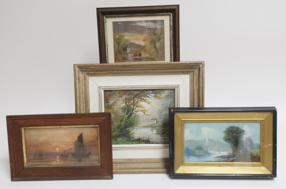 Grp. of 19th-20th C., Landscapes, pastel, paint (1 of 1)