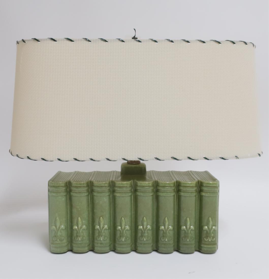 Vintage Glazed Ceramic Table Lamp (1 of 2)