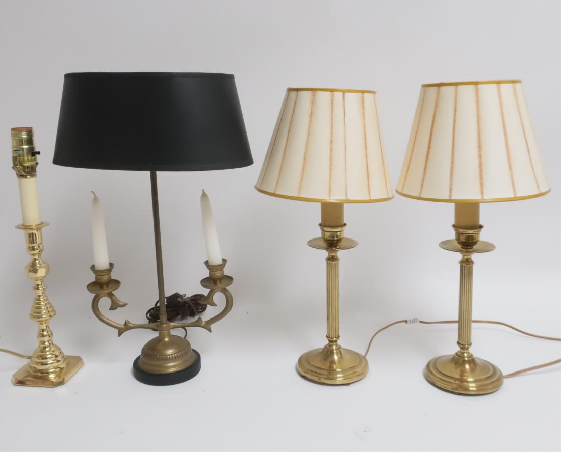4 Brass Lamps, Chapman, Baldwin & others (1 of 1)