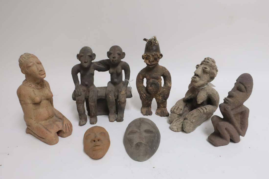 AFRICAN STONE AND CLAY FIGURES & MASKS (1 of 1)