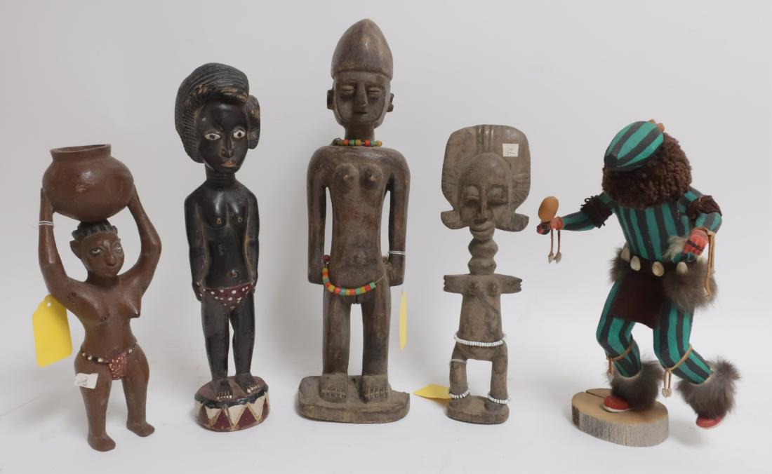 Groups of five African style standing figures. (1 of 1)