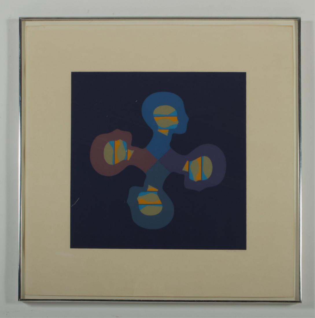 Ernest Trova, Am., 20th C., Manscapes, silkscreen (1 of 6)