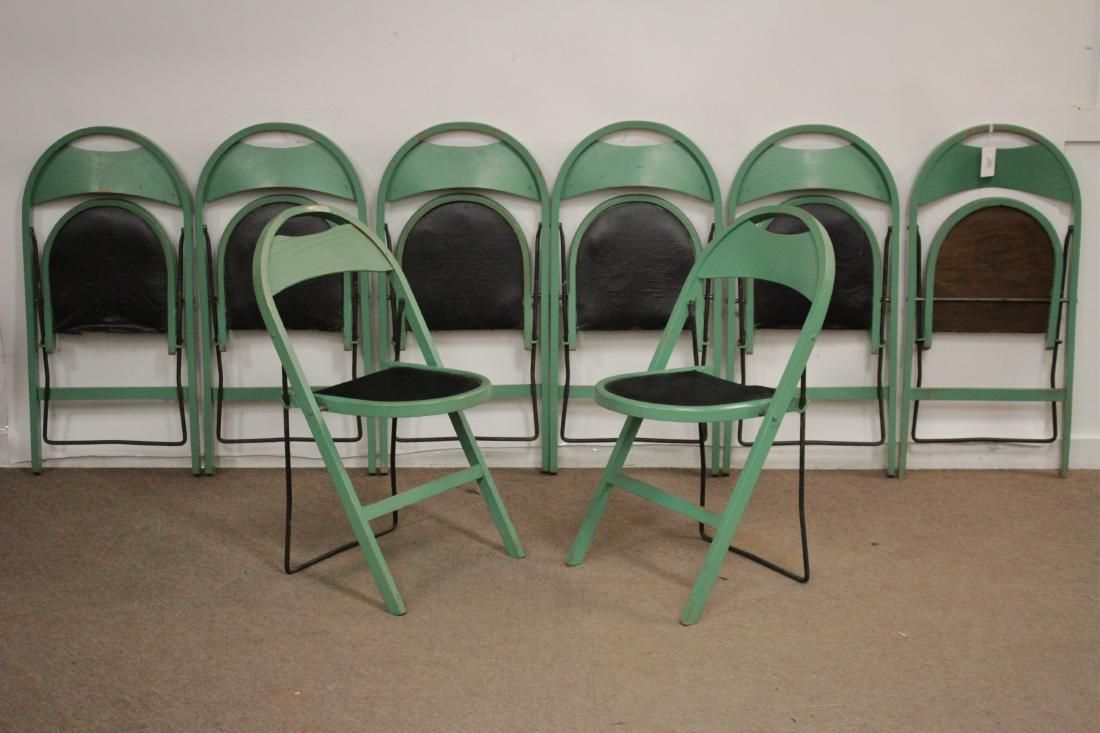 Set of (8) Stakmore Vintage Folding Chairs (1 of 2)