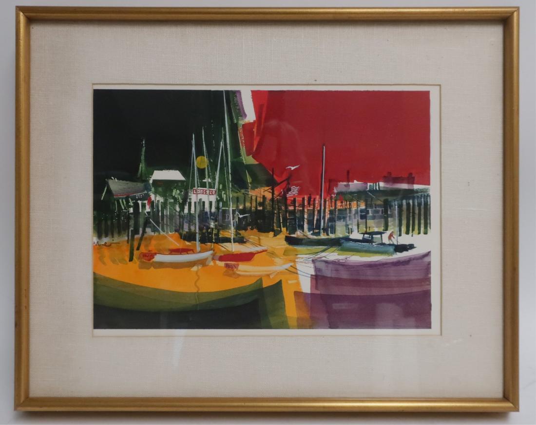 Valfred Thelin (Amer. 1934-92) W/C "Port Salerno" (1 of 2)