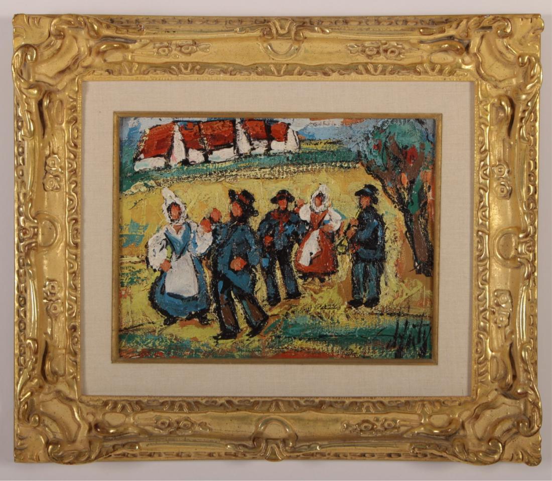 Henri D'Anty, Fr 1910 - 1998, Dancing Peasants O/C (1 of 6)