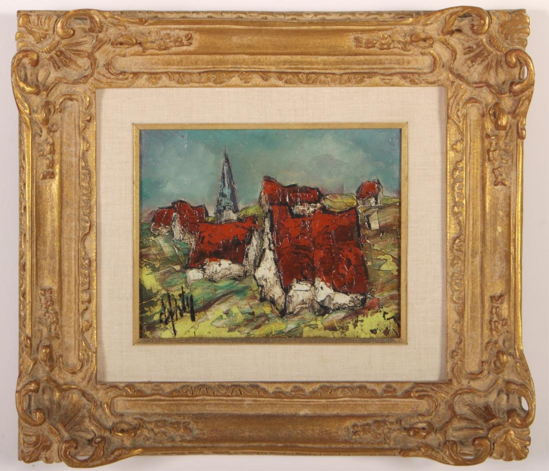 Henri D'Anty, Fr 1910 - 1998 Red Roofs O/C (1 of 7)