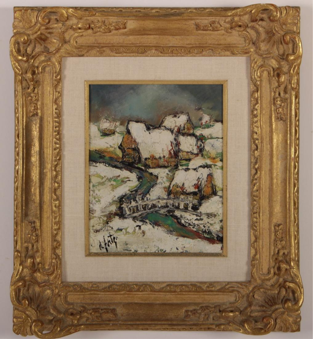 Henri D'Anty, Fr 1910 - 1998 Snowy Village  O/C (1 of 6)