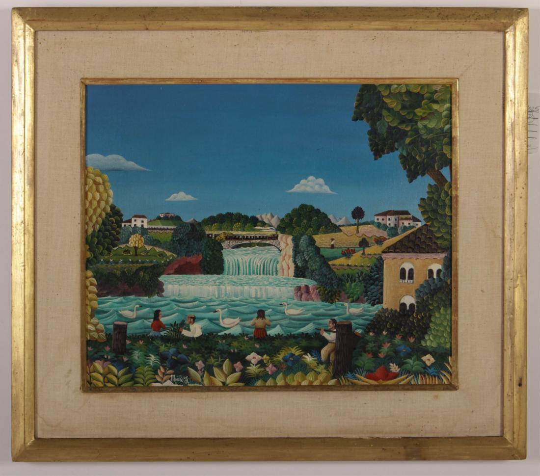 Maiolo, Cont'l Sch, Style of Henri Rousseau O/C (1 of 6)