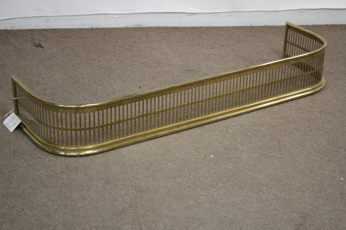 Brass Fireplace Fender, Wm. H Jackson Co, NYC (1 of 1)