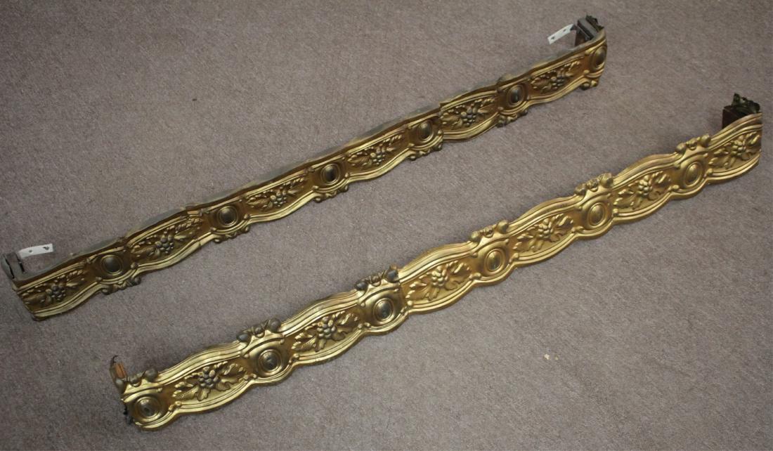 Pair Repousse' Brass Window Valances (1 of 2)