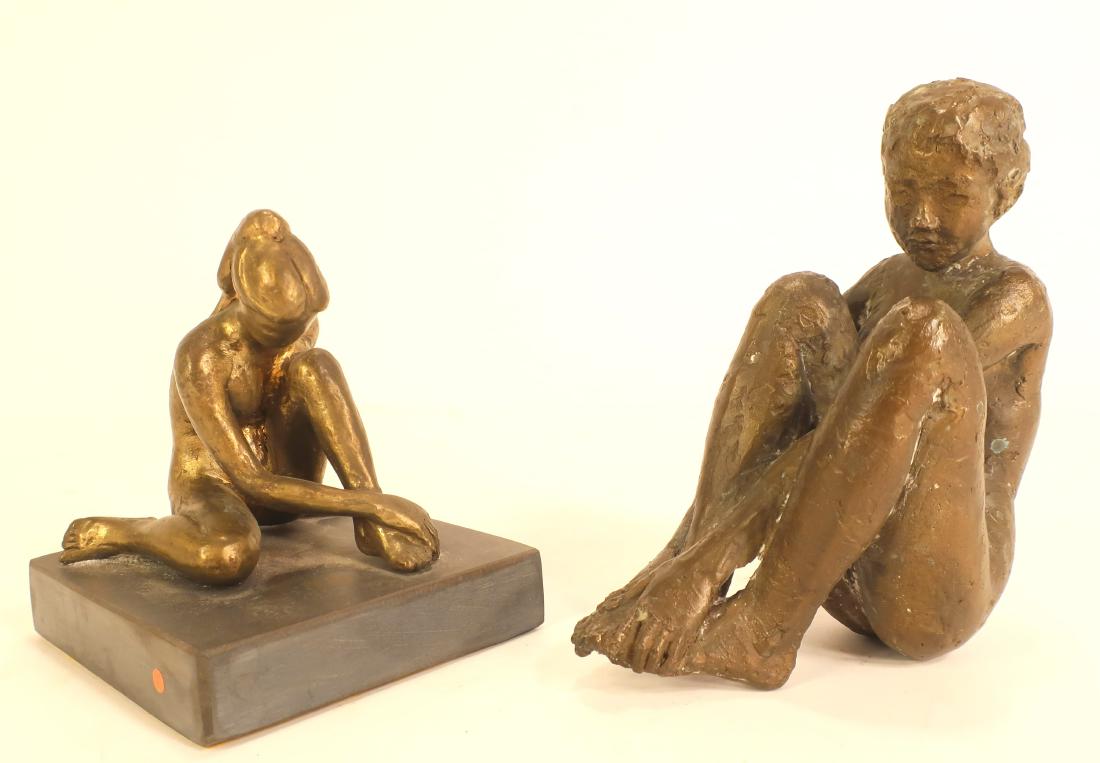 Fernand Fossagrives Seated Female Nudes 2 Bronzes (1 of 8)