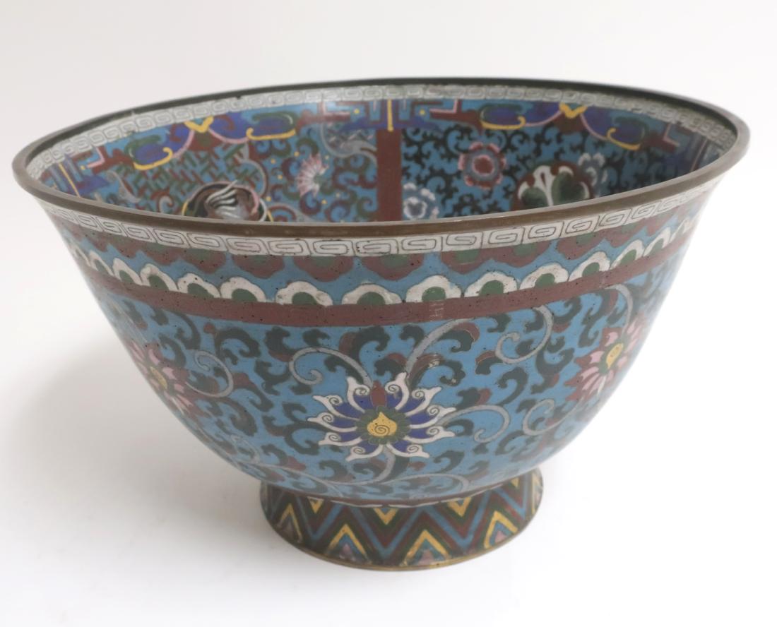 Chinese Large Cloisonne Bowl (1 of 6)