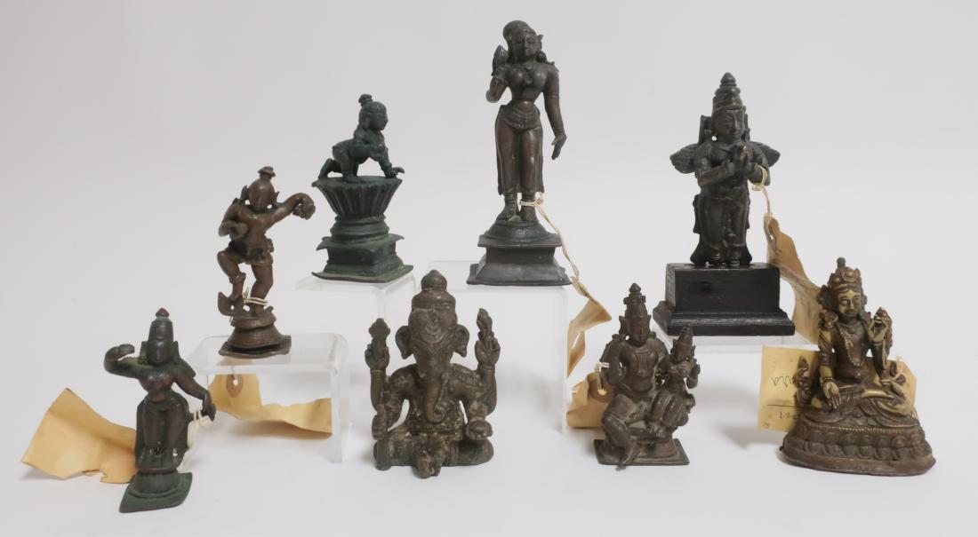 (8) Small Indian and Tibetan Bronze Figures (1 of 5)