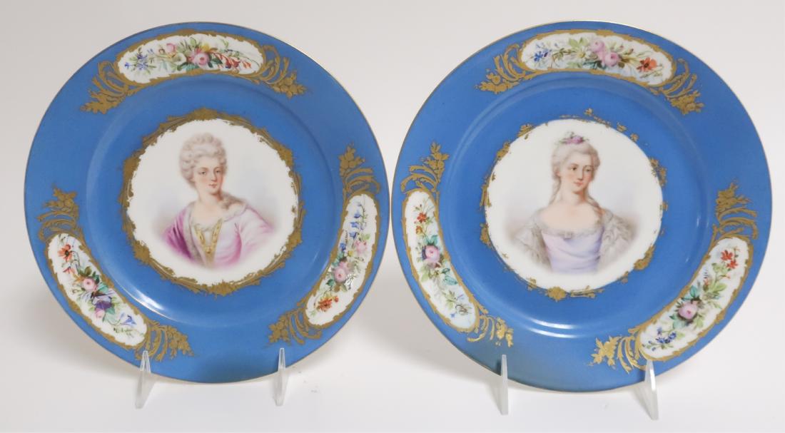 2 French Porcelain Portrait Plates (1 of 4)