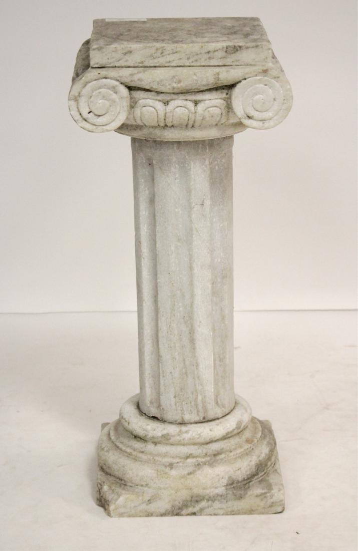 Carved Quartz Classical Ionic Column Pedestal (1 of 4)